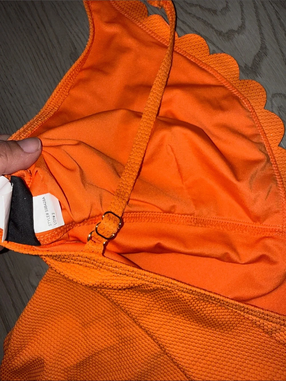 kate spade Bright Orange Scallop One-Piece Swimsuit